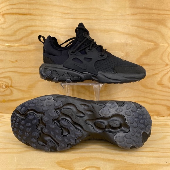 Nike React Presto Triple Black (GS) Athletic Shoes - Picture 5 of 7